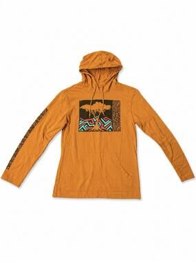 Fifth Sun Graphic Hooded Long Sleeve Shirt Men’s Small Orange Tree Hoodie